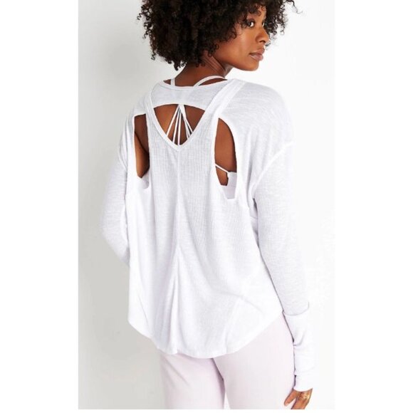 FREE PEOPLE MOVEMENT lay up tee in blue size S - Picture 2 of 9